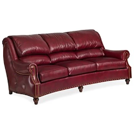 Traditional Conversation Sofa with Bustle Back and Outer Button Tufting